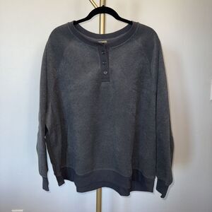 Universal Thread Oversized Women's Pullover Long Sleeve Sweater 2X Dark Blue
